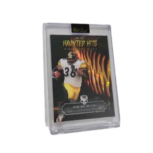 2024 Wild Card Haunted Hits Jerome "The Bus" Bettis Pittsburgh Steelers Pumpkin Cracked Ice Halloween Refractor Card Serial Numbered 1/3