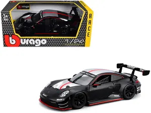 Bburago 1:24 Porsche 911 GT3 R Mobile 1 Black Diecast Model Car
