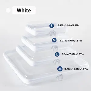 Transparent Zipper Bag, Hard Shell Zipper Box, Travel Wash Bag, Diaper Bag, Makeup Bag, Toy Storage Box, 7 Colors Available, Space Saving Bags