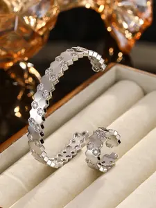 Luxury Bracelet Ring Set for Women, Valentine's Day Gift, Casual Style, Copper Material, Perfect for Parties and Holidays