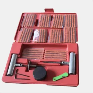 Tire Plug Repair Kit 57-Piece Heavy Duty Flat Tire Puncture Repair Kit with Iron & PE Materials Flexible Easy to Use Suitable for Car ATV Trailer High-grade Iron and PE Materials Long-lasting Performance Easy-to-use Design Universal Fit for Various Tires
