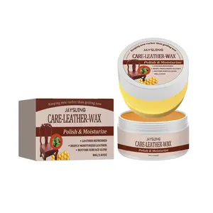 Leather Care Wax Cream Polish Nourishing Conditioner for Auto Seats Sofa Furniture Leather Shoes Restore Shine Protect Moisturize Waterproof Anti Aging Beeswax Formula