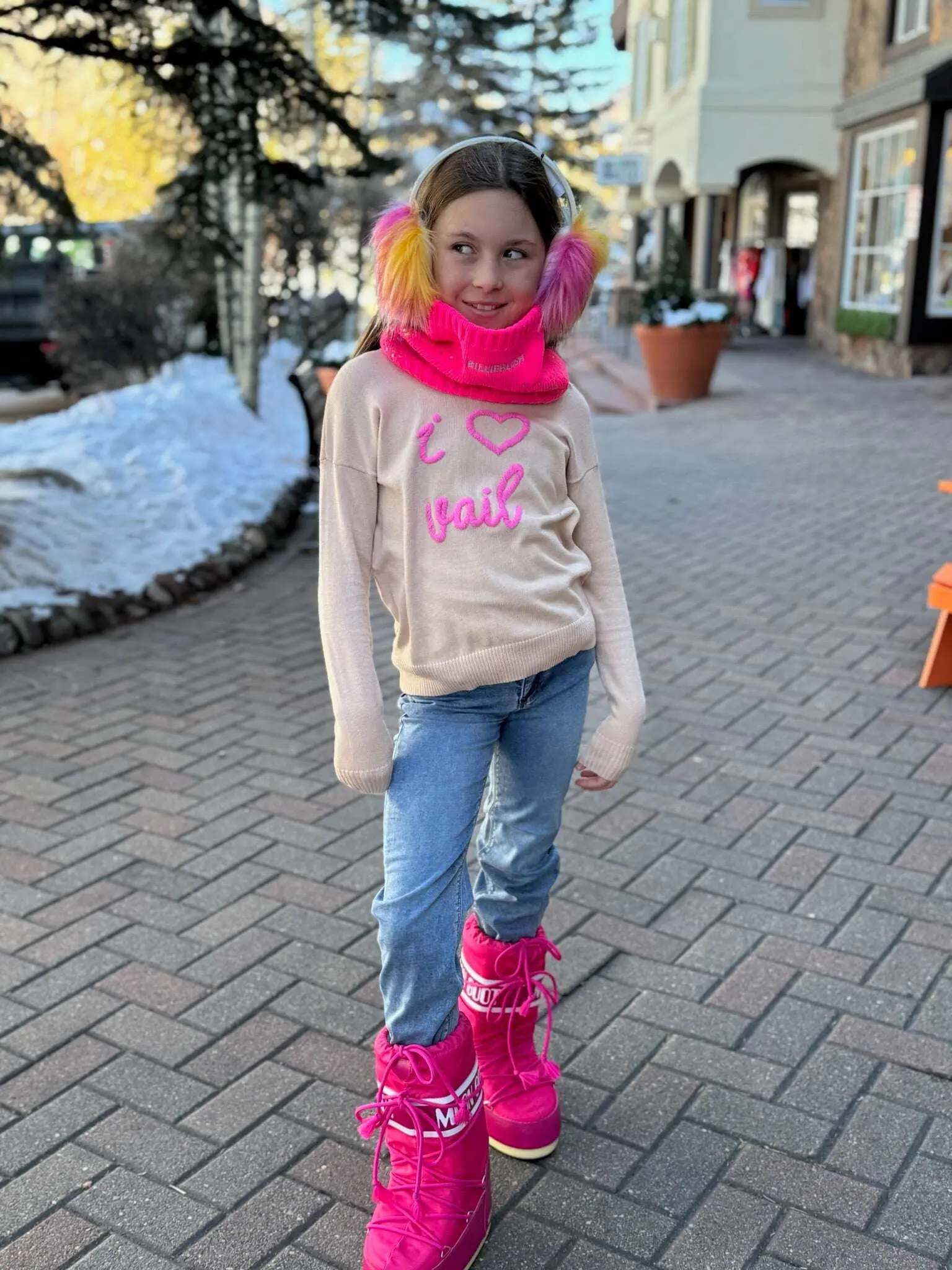 Autumn Cashmere I Heart Vail Sweater