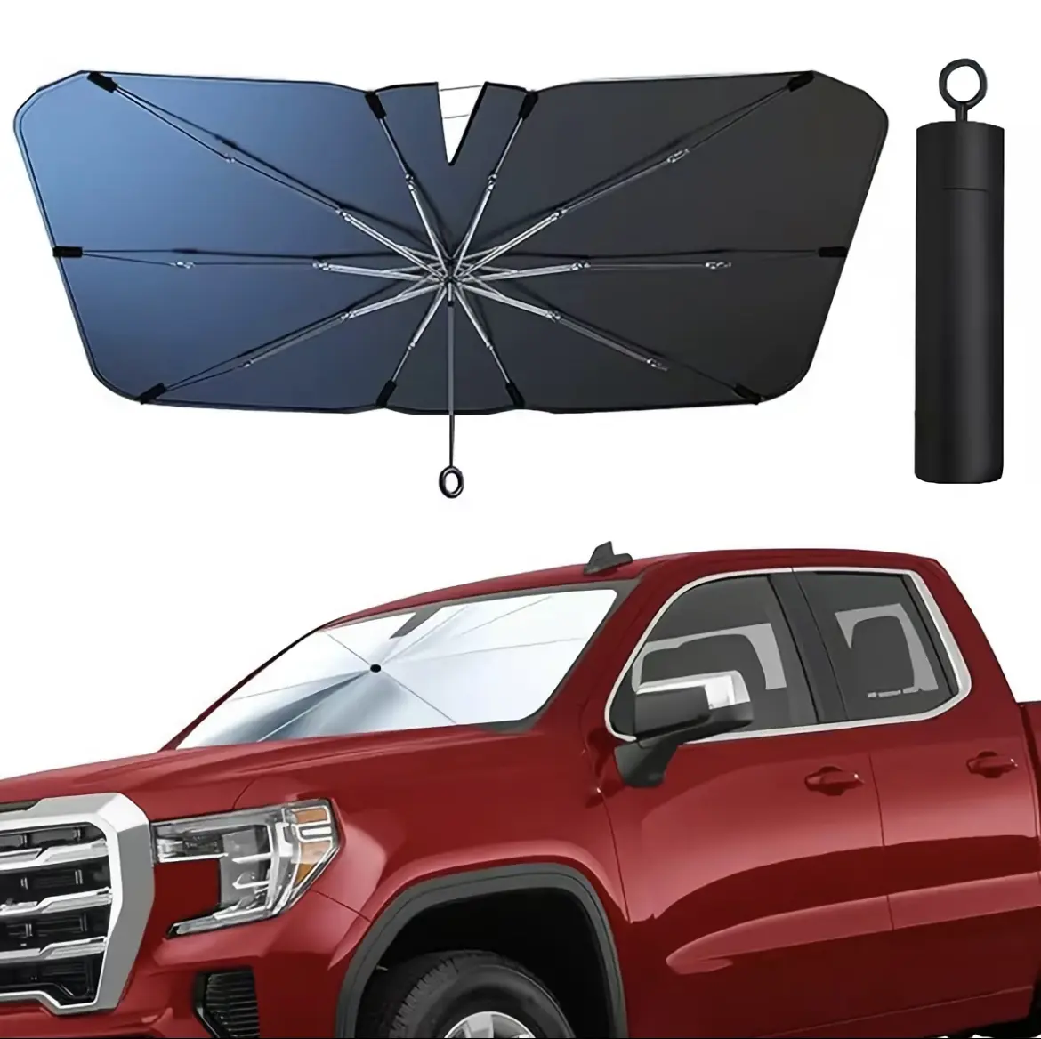 Portable Compact Folding Car Windshield Umbrella, Heat Blocker Exterior Accessory for Daily Use cozy home decor happy birthday gift christmas tree kit clog remover