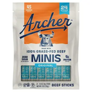 Archer Original Mini Beef Sticks, 0.5 oz, 24 pk.