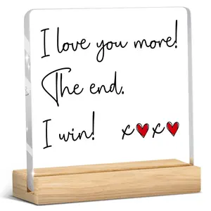 I Love You Gifts for Her, Anniversary Wedding Presents, Acrylic Building Blocks Christmas Birthday Gift, Husband Wife Valentine Decorations