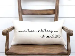 [CUSTOM IN DESCRIPTION] Wedding Gift, Wedding Gifts, Personalized Pillow, Newlywed Gift, Engagement Gift, Rustic Wedding Gift, Linen Pillow, Gift for bride