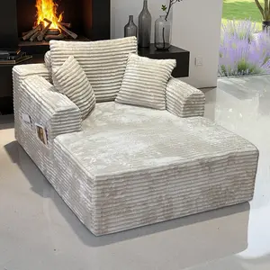 47'' Boneless Cloud Sofa Bed – Deep Seat Cushion No Assembly Required, Modern Fluffy Loveseat Couch for Living Room & Bedroom,For Small Spaces, Apartment, Movie Night