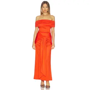NIA Calista Dress in Coral
