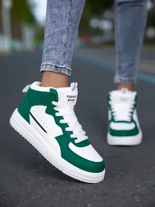 Spring High-Top Shoes Unisex Street Style Comfortable Durable Versatile Sports Shoes Trendy Thick Sole Casual Board Shoes