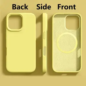 [For Iphone Magnetic Silicone Cases] Authentic Liquid Silicone Magnetic Cases, Compatible with Iphone 17 16 15 14 Plus 13 12 Pro Max 11 Compatible with Wireless Charging Accessories