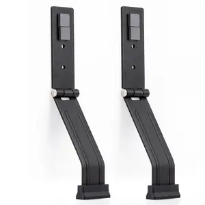 2 count Kickdown Door Stopper for Bottom of Door,Heavy Duty Metal Door Stop with Rubber Tip,Floor Door Opener Stopper,Hold Open Folding Door Stop,Single Flip Down Door Stopper(Black)