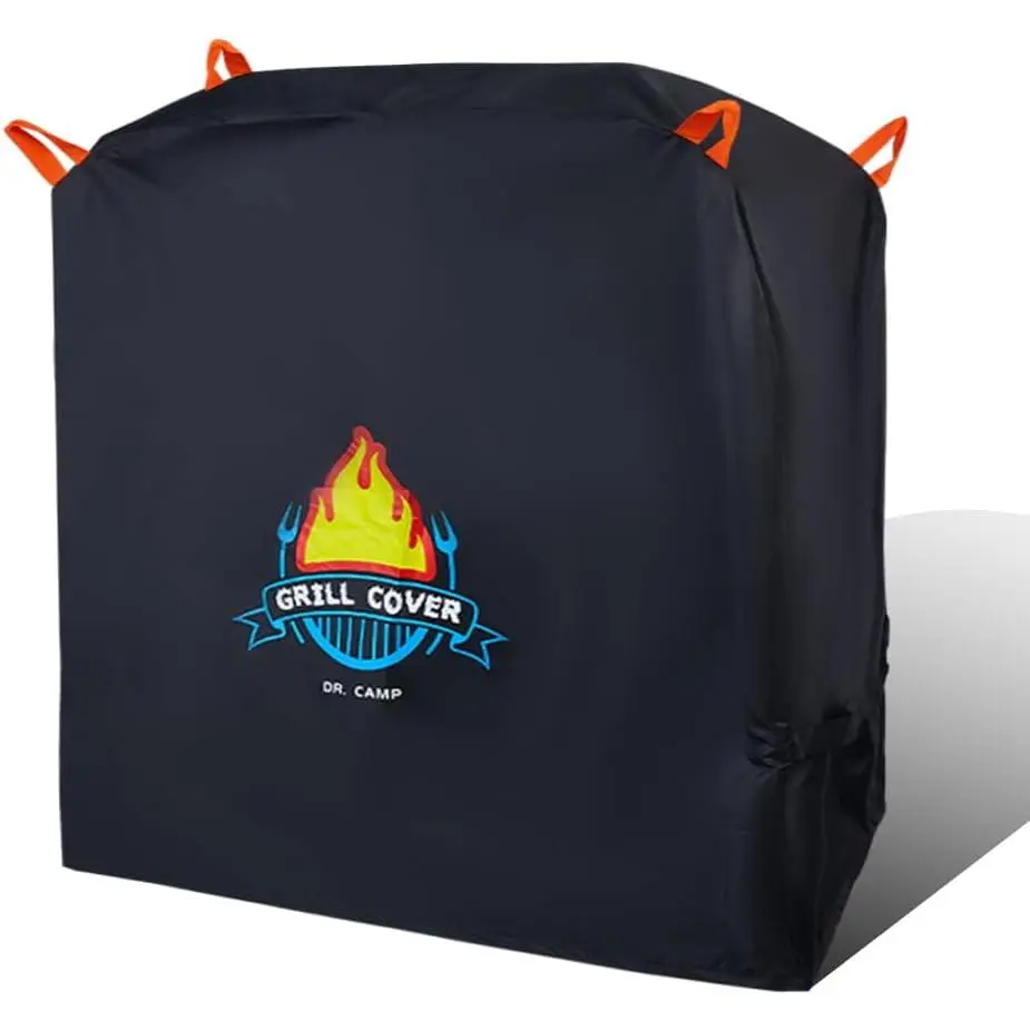 BBQ Grill Cover 52 Inch Heavy Duty 420D Fabric Outdoor Barbecue Cover Weatherproof UV Protection Windproof Fits Weber Char-Broil Nexgrill Traeger  Parrilla