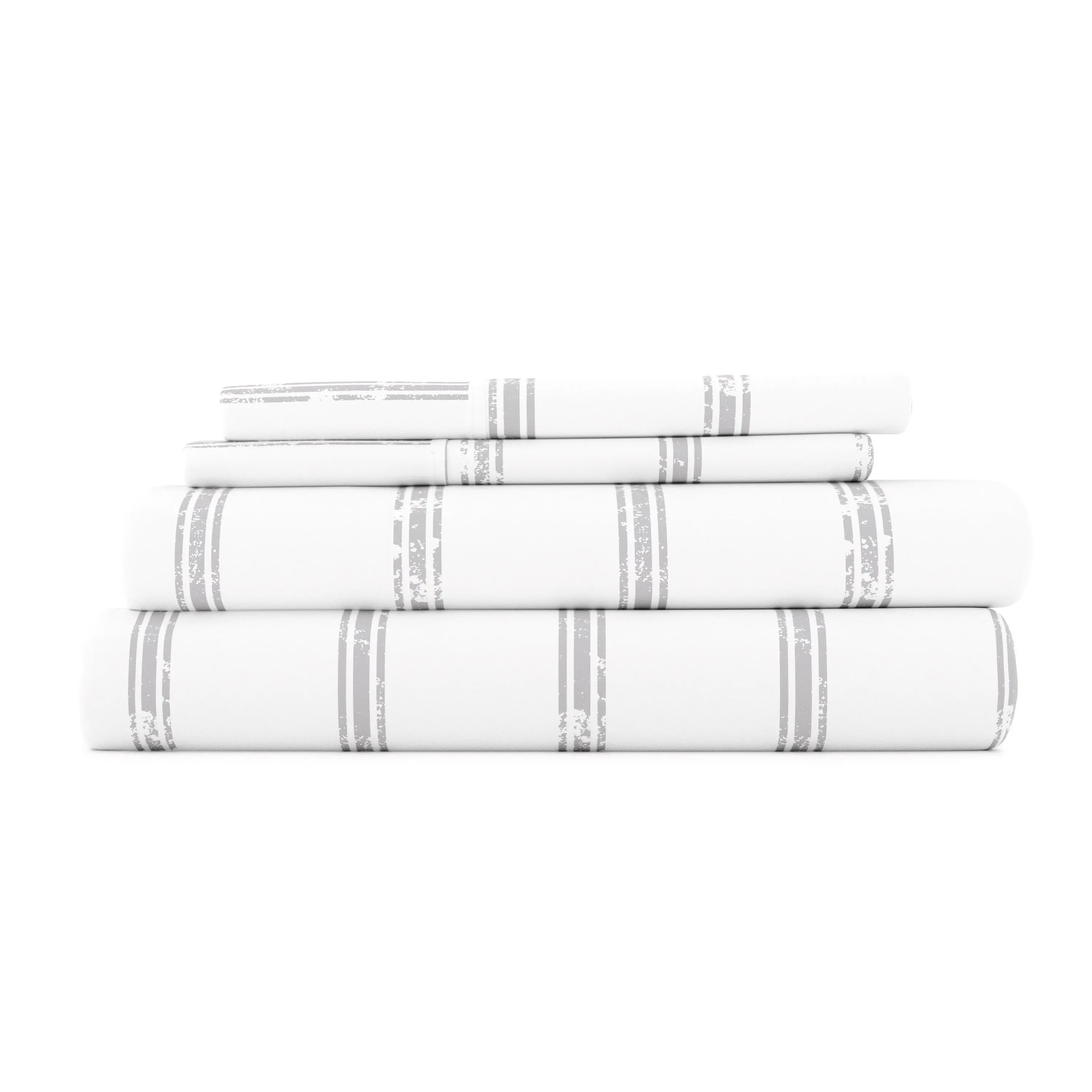 Distressed Line Pattern 4-Piece Sheet Set