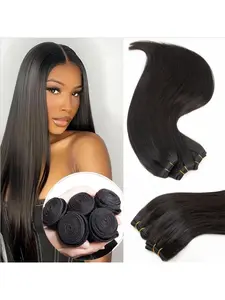 12A Hair Bundles Straight Bundles Brazilian Straight Human Hair 1/4 Bundle 100-400g Unprocessed Natural Color Remy Brazilian Virgin Human Hair Weave Extensions Essential for Valentine's Day Human Hair Bundles