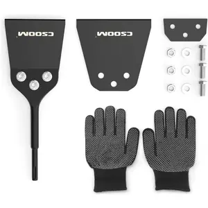 4 Inch & 5 Inch Wide SDS-Plus Scraper Kit with Spare and Nuts, Scraper Fits SDS-Plus and Chipping,Thinset Vinyl Scraper Adhesives Remover.