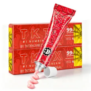 TKTX Tattoo External Cream Red 2 Pack | Limited Edition 99% VeryStrong | For Tattoos | Laser Removal | Waxing | EyebrowThreading | Tattoo Numbing Cream - 10g