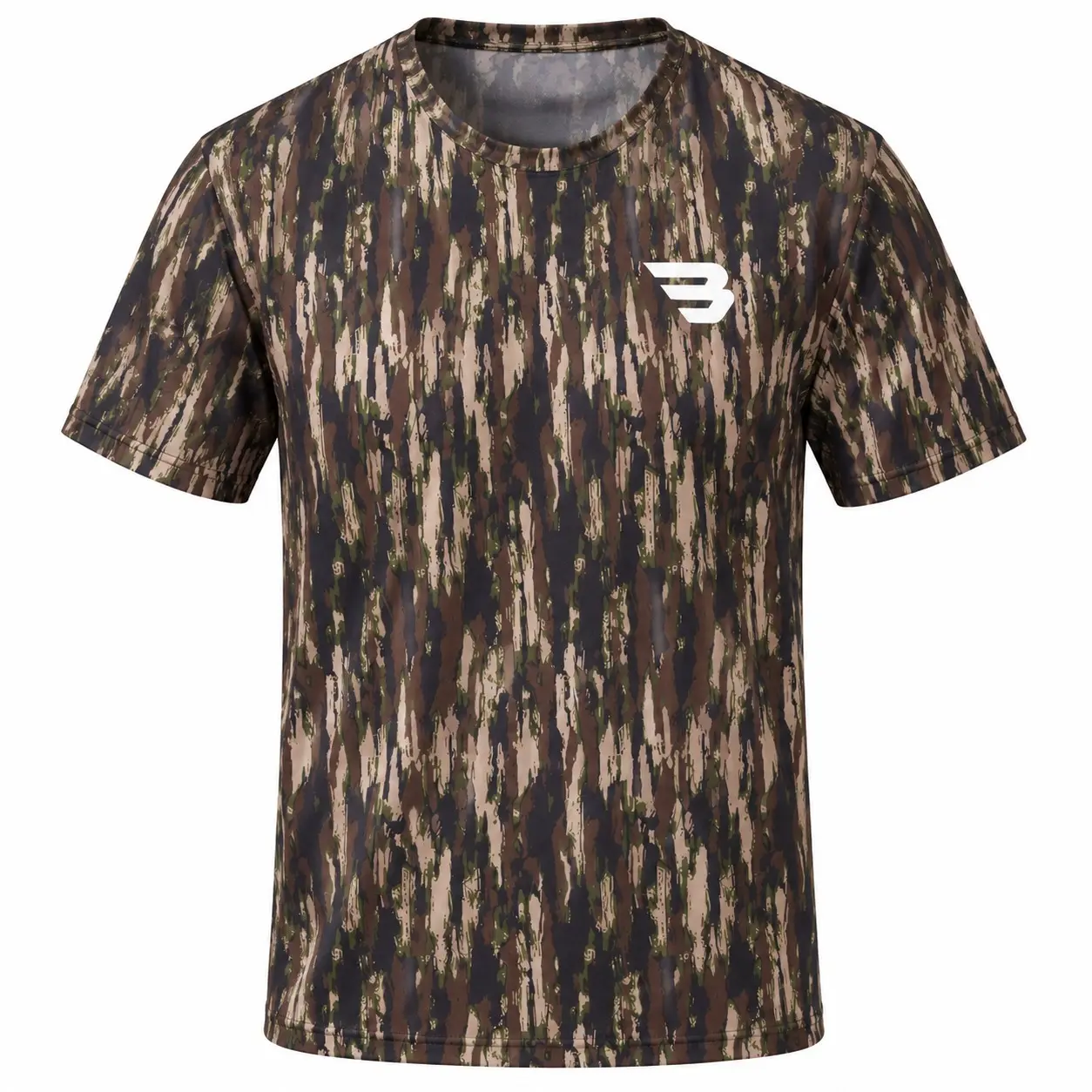 BURLEBO Men’s Outdoor Camo T-Shirt, Breathable Performance Shirt, Moisture Wicking Quick Dry Hunting & Fishing Tee