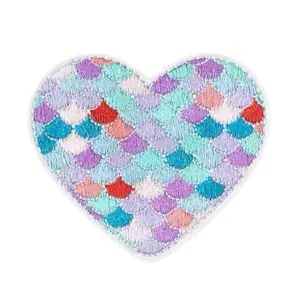 Colorful heart Iron On Patches for Clothing - Sexy Design for Home Fashion