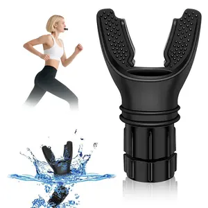 Portable respiratory trainer, enhancing strength and endurance, adjustable resistance settings, lightweight, easy to clean exercise trainer