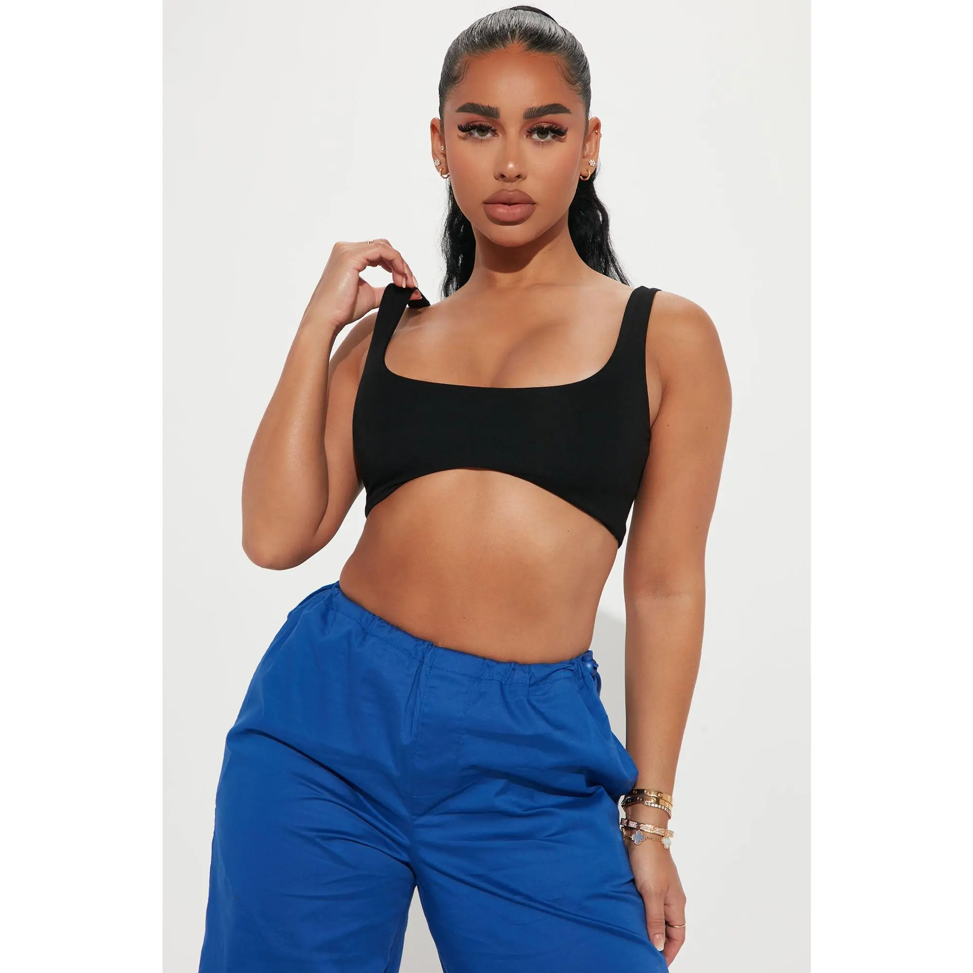 Gianna Ultra Crop Top - Black