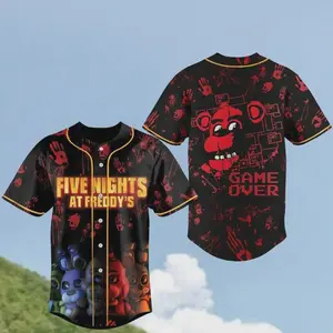 Five Nights at Freddy’s Baseball Jersey – FNAF Horror Shirt, Timeless Appeal, Simple and Clean, Simple Style