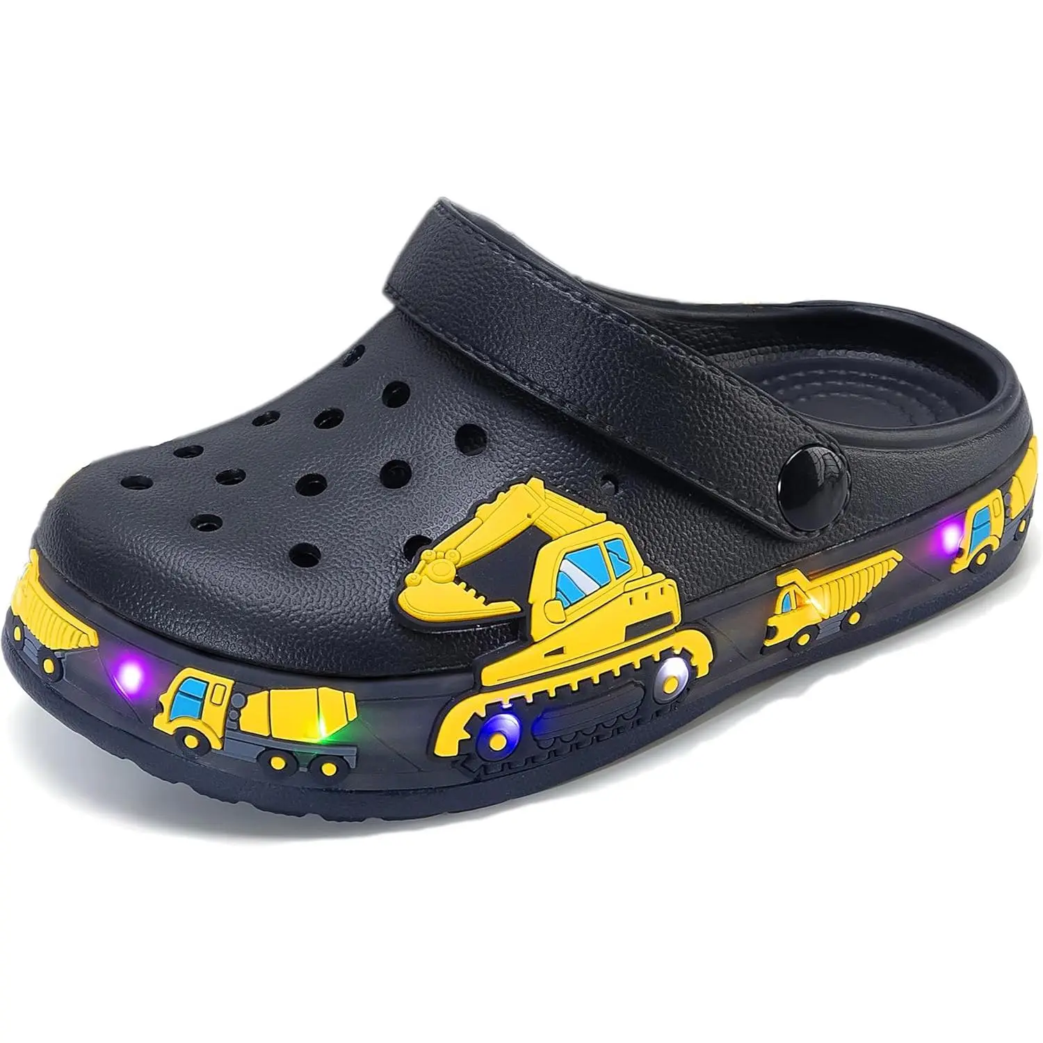 Toddler Clogs Kids Slippers Light up Sandals Boys Girls LED Garden Shoes Cartoon Slides Slip on Lightweight Beach Pool Quick DryGift.