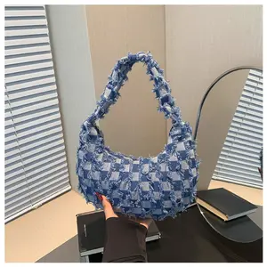 Elevate Your Style with 2025's New Women's Colorful Rendered Canvas Bag – Fashionable Dumpling Crossbody & Chic Versatile Shoulder Bag