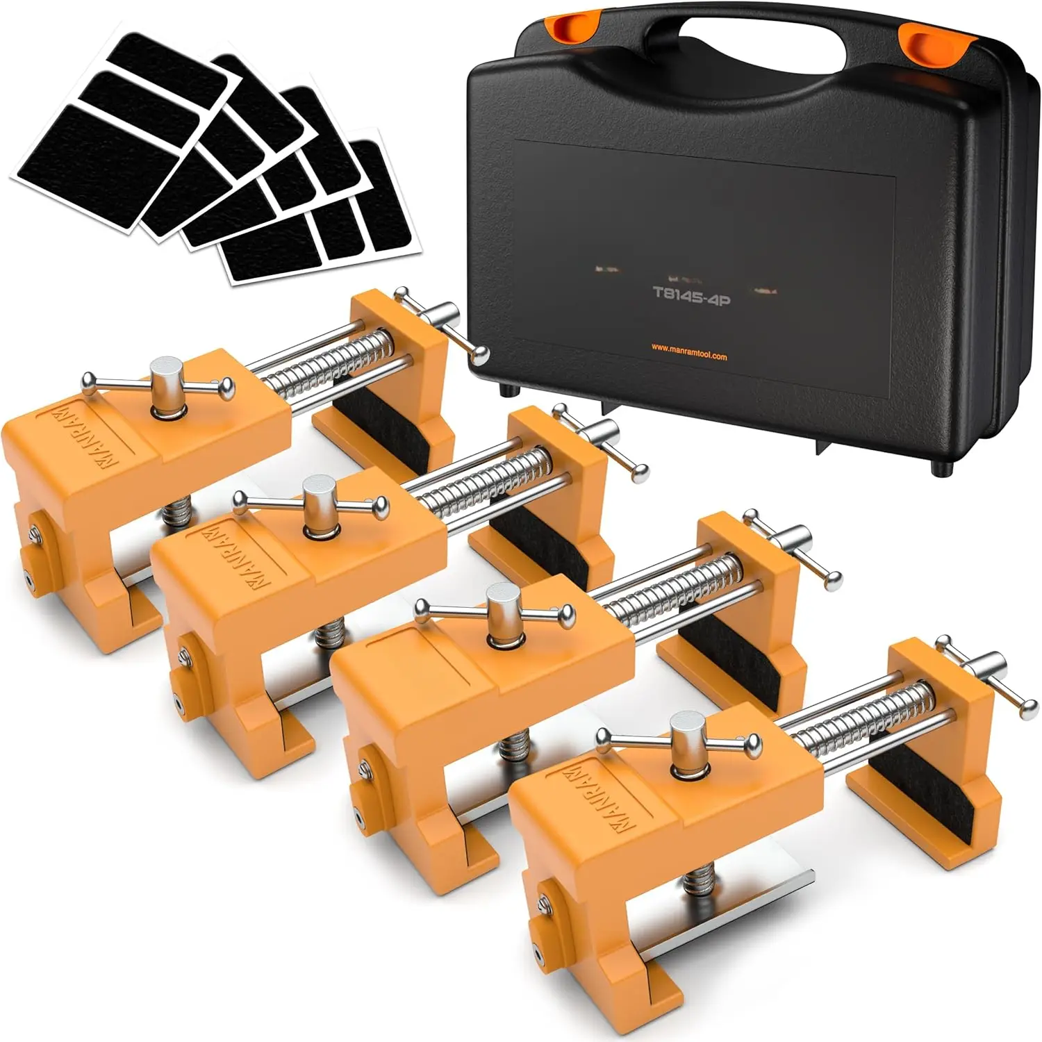Cabinet Clamps 4 Pack - Protective Case Included - Claw Clamps for Cabinets, Cabinet  Frame Clamps