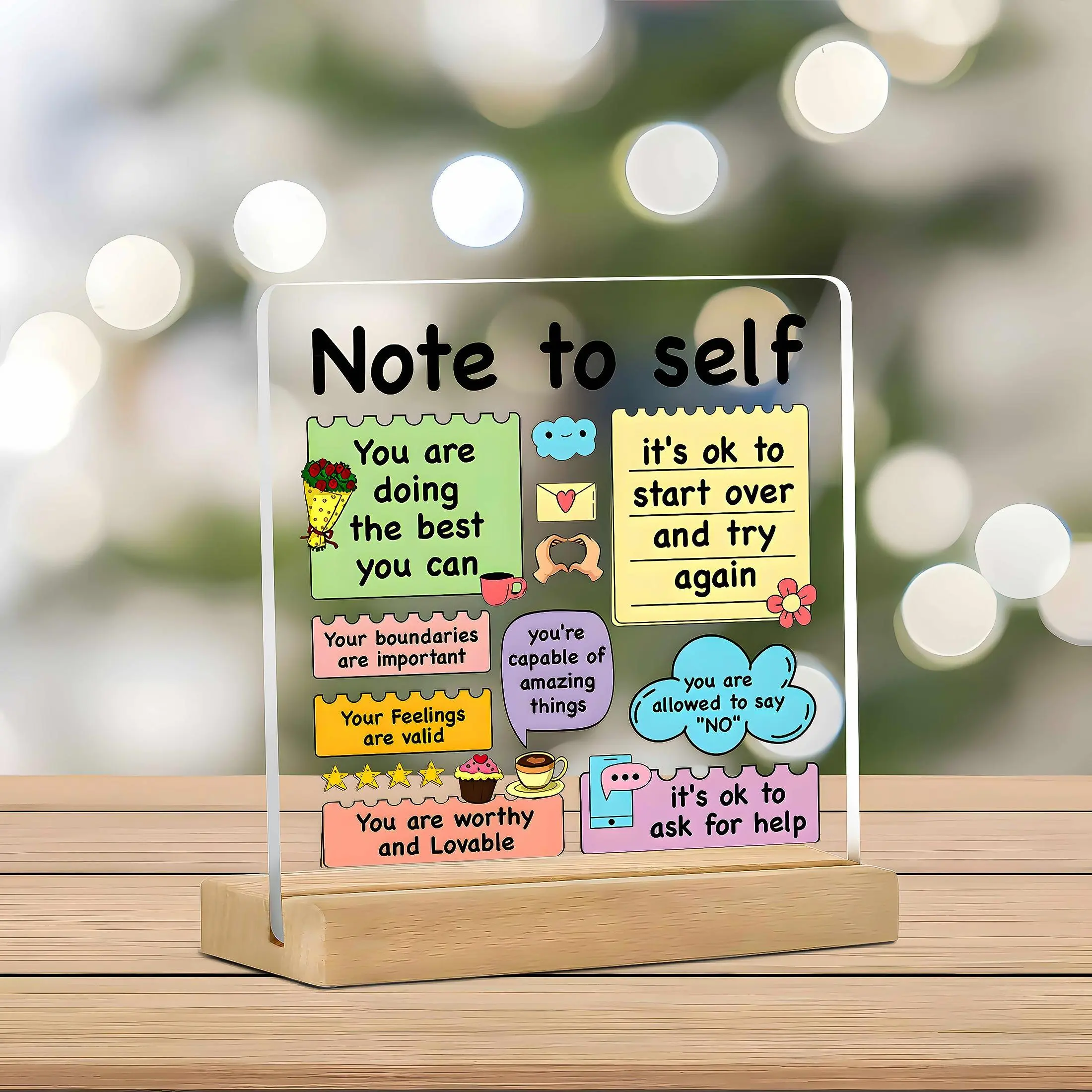 Growth Mindset Acrylic Plaque, Inspirational Desk Decor, Acrylic Desktop Ornament, Wall Decor Plaque, Positive Affirmation, Mental Health Gifts, Office Accessories, Signs