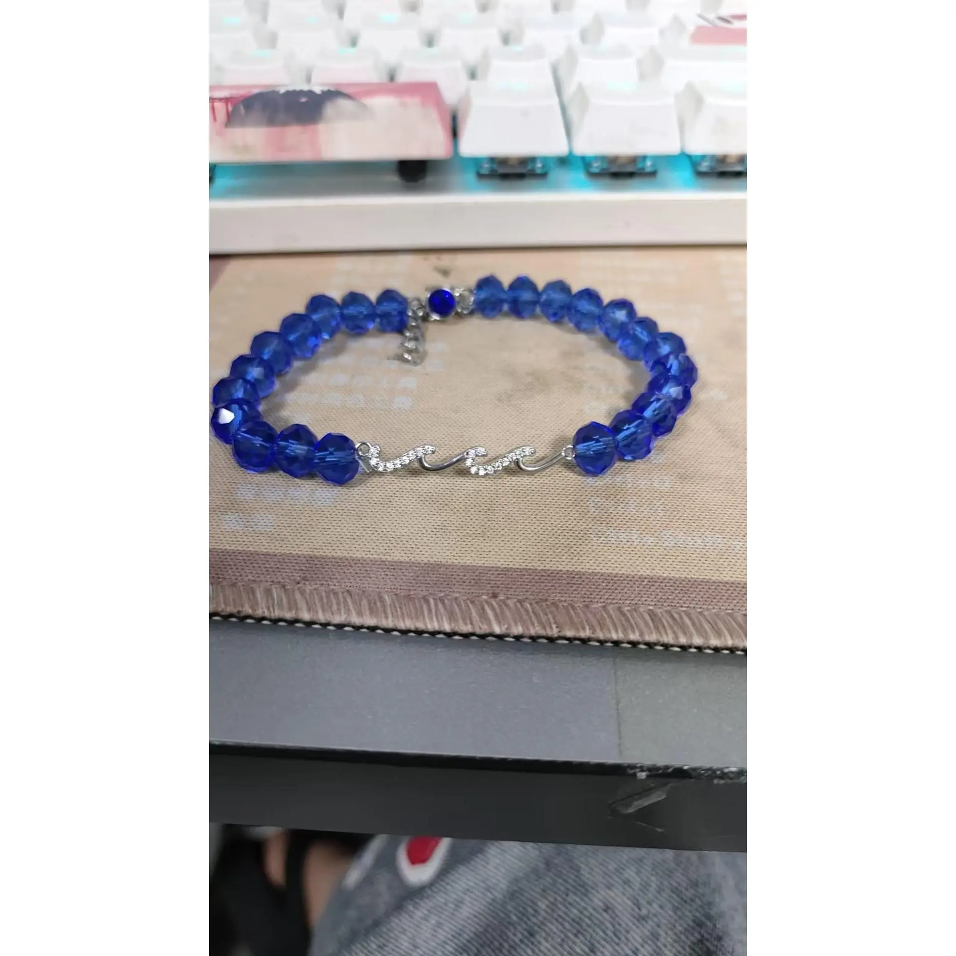 Blue Crystal Wave Bracelet