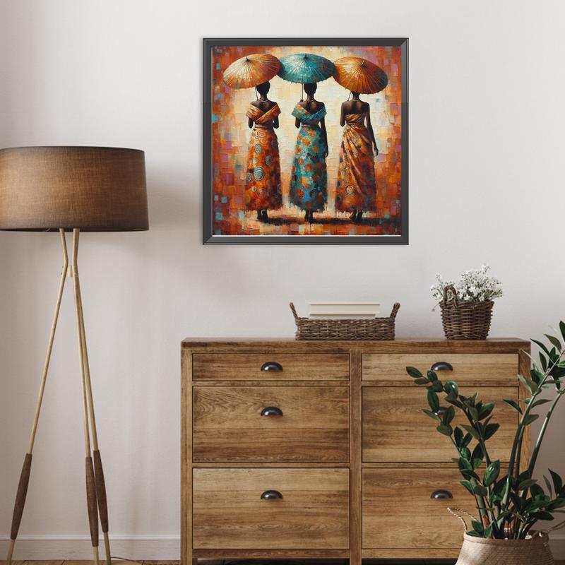 Paint By Numbers Kit On Canvas DIY Oil Art African Woman Home Wall Decor 40x40cm