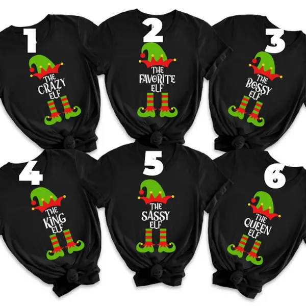 Custom The Elf T-Shirt, Elf Shirts, Christmas Family Matching, Funny Christmas Tees, Christmas Elf Shirts, Christmas Family Matching, Xmas Gift Tee