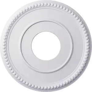 CM12BR Bradford Ceiling Medallion, 12 1/2"OD x 3 7/8"ID x 3/4"P (Fits Canopies up to 6 5/8"), Primed