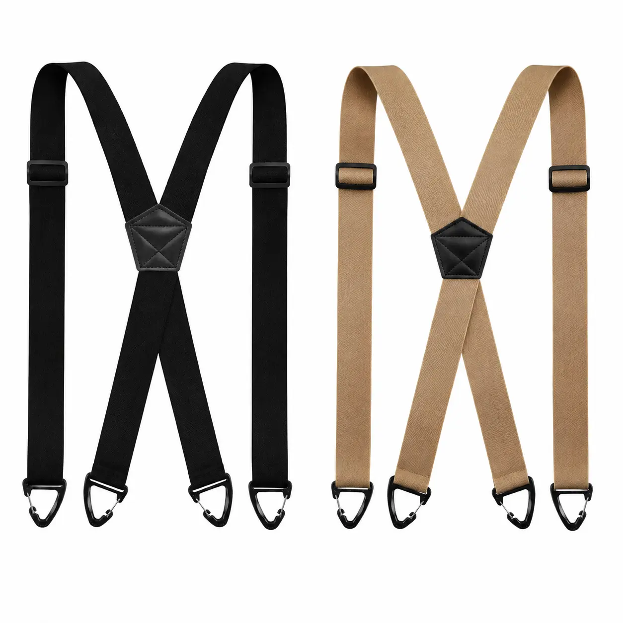 Heavy Duty X Back Suspenders 1.5 Inch Wide Adjustable Hidden Suspenders Under Clothing for Men & Women