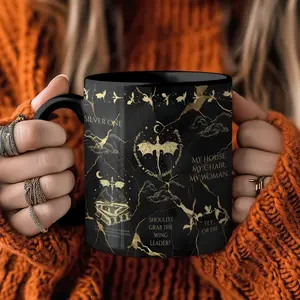Fourth Wing Bookish Dragon Ceramic Coffee Mug, Romantasy for Xaden Riorson BookTok Cute Bookish Ceramic Coffee Accent Mug, Perfect Gift for Him & Her