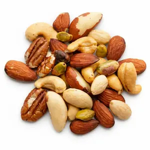 Unsalted Mixed Nuts Snack Cashews Almonds Brazil Nuts Crunchy Blend