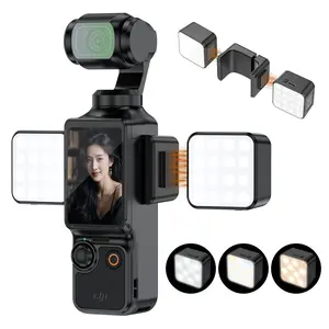 Vlogging Light for DJI Osmo Pocket 3,Magnetic Mini LED Action Camera Video Light Accessories, Quick Release Photography LED Fill Light for Vlog Selfie Video Recording