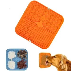 Silicone Dog Licking Mat, 1 Count Pet Feeding Mat with Suction Cup, Non-slip Pet Feeding Bowl, Pet Supplies for Dog & Cat