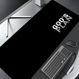 God's Plan Design Mouse Pad, Rectangle Gaming Mouse Pad, Non-slip Rubber Pad, Aesthetic Desktop Decoration Protective Pad for Home, Office, Non Slip Mousepad