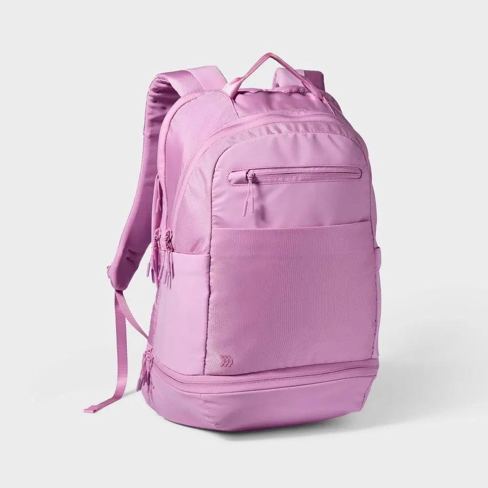 All In Motion Recycled Shell Sport Pocket Backpack - 15" Laptop Computer Bag, Sporty Schoolbags & Backpacks for Work, Travel, Back to School Haul