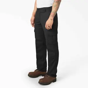 Dickies Men's Flex Regular Fit Cargo Pants  Menswear Workwear  Plain Pocket straight-leg pant
