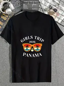 100% Cotton Girls Trip 2026 Panama Spring Break 2026 Cruise Vacation T-Shirt