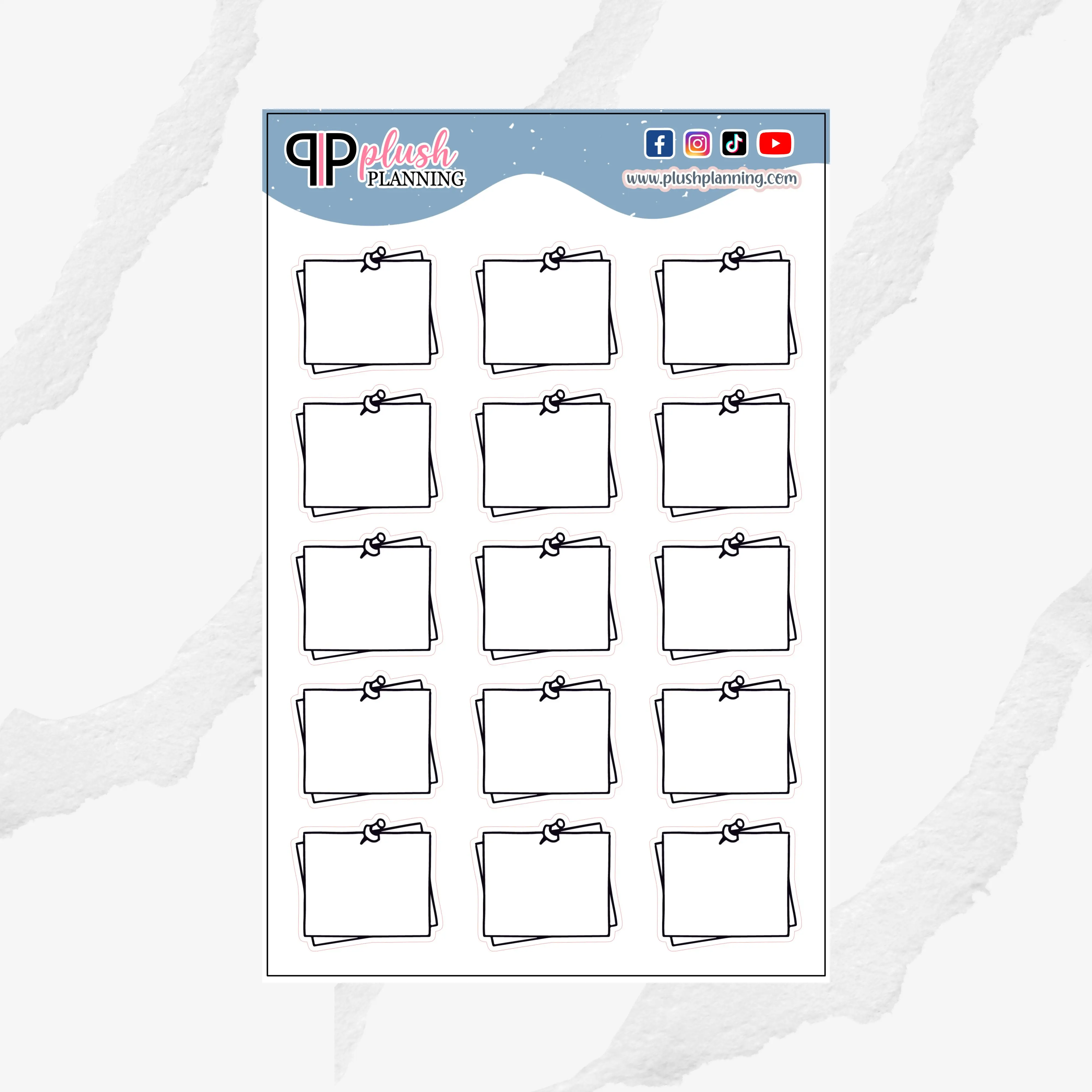 Writable Post Notes Black Color Deco Journaling Scrapbooking Planner Stickers