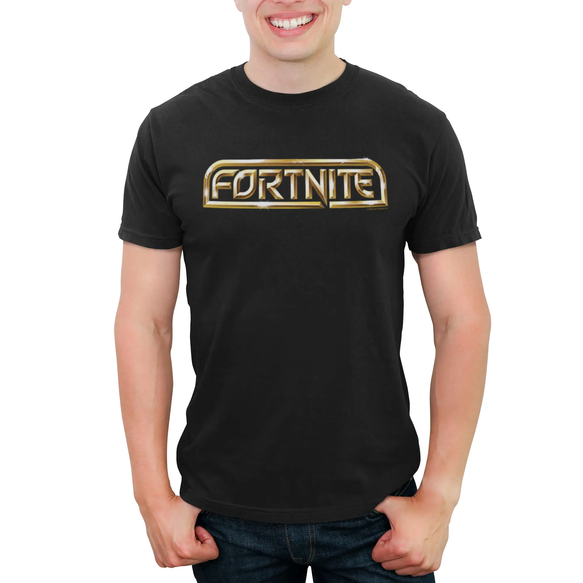 Men's Fortnite Retro Gold Logo T-Shirt