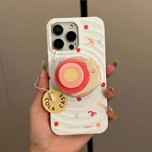 Korea Cartoon Cute Rotate Snail Griptok Bracket For iPhone 15 Samsung Universal Accessories Phone Holder Grip Tok Stand
