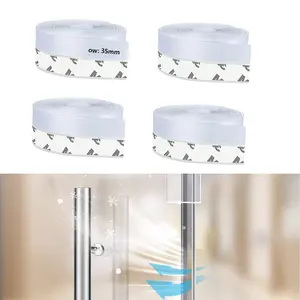 4 volumes Weather Stripping Door Seal 35MM * 5M, Self-adhesive Windproof Waterproof Door & Window Sealing Strip, Household Supplies, Multi-functional Household Tape Strip For Against Dust, Draft & Noise, Draft Stopper Weatherproof