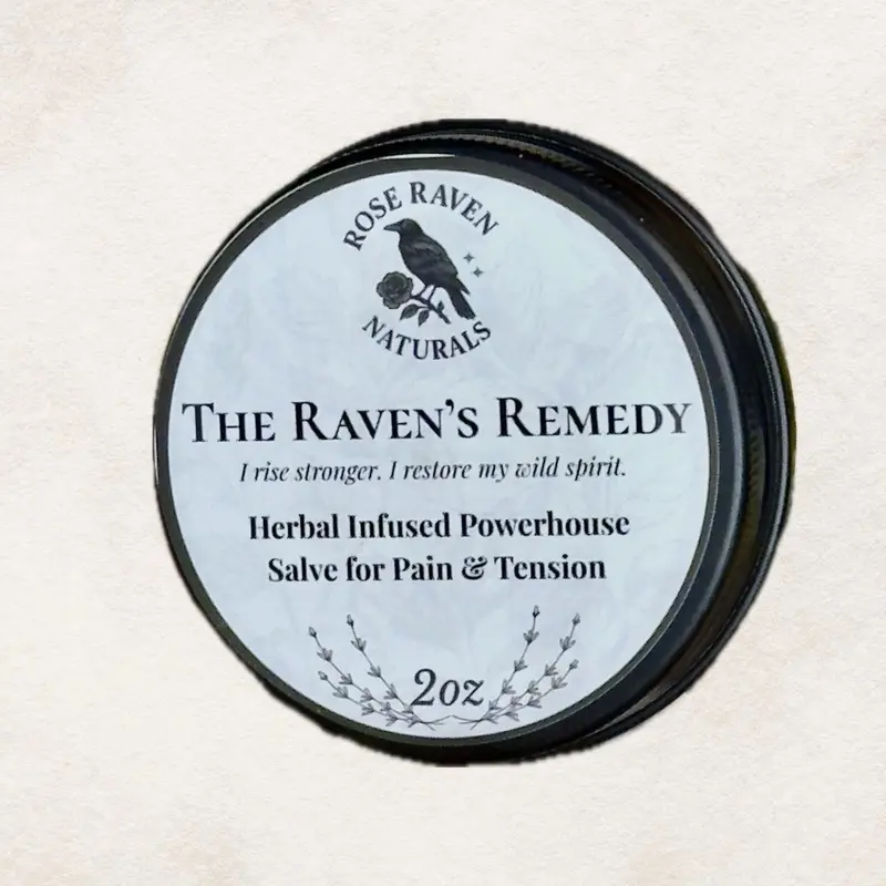 Raven’s Remedy – Herbal Body Balm for Sore Muscles | Natural Warming & Calming Comfort for Tension Relief