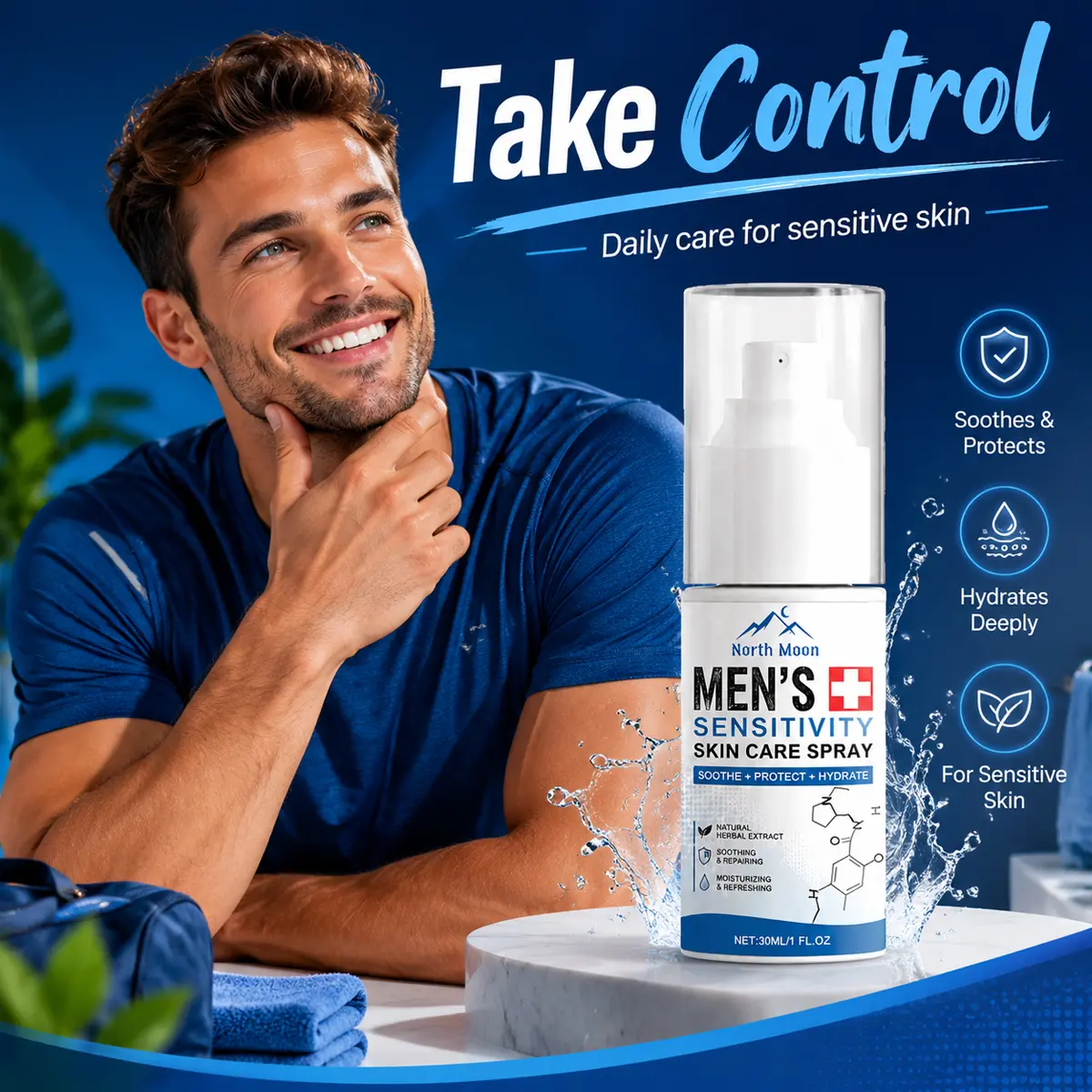 Men's Beard Cooling Mist for Summer – Lightweight Hydrating Spray for Daily Beard Maintenance
