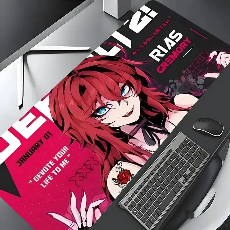 Anime Rias Gremory Pattern Mouse Pad, Computer Mouse Pad, Rectangle Gaming Mouse Pad, Non-slip Rubber Pad, Aesthetic Desktop Decoration Protective Pad for Home, Office, Anime Mousepad, Gaming Room Accessories